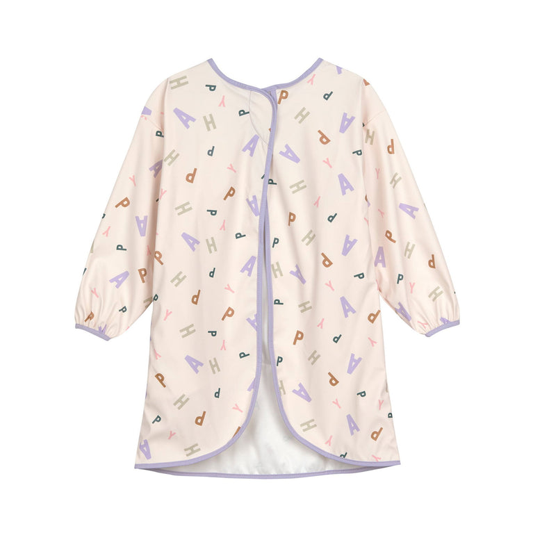 Tablier manches longues enfants - Happy Fruits, pastel lilas