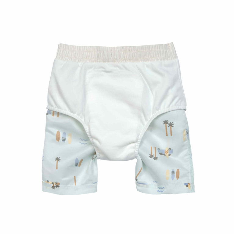 Short de bain anti-UV bébé (avec couche) - Camper, vert écume