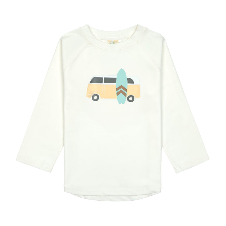 T-shirt de bains à manches longues enfants (anti-UV) - Camper, écru