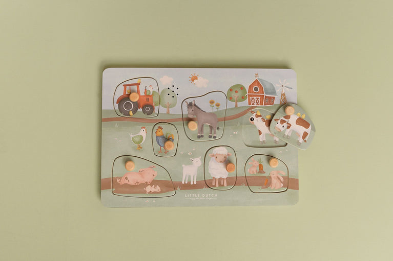 Puzzle sonore en bois FSC - Little Farm