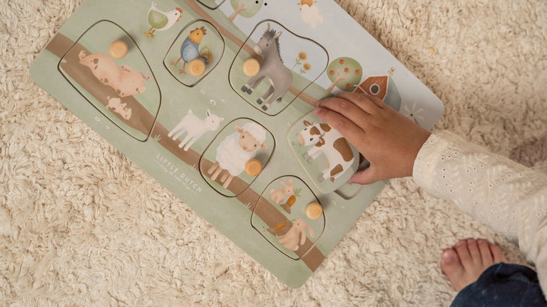 Puzzle sonore en bois FSC - Little Farm