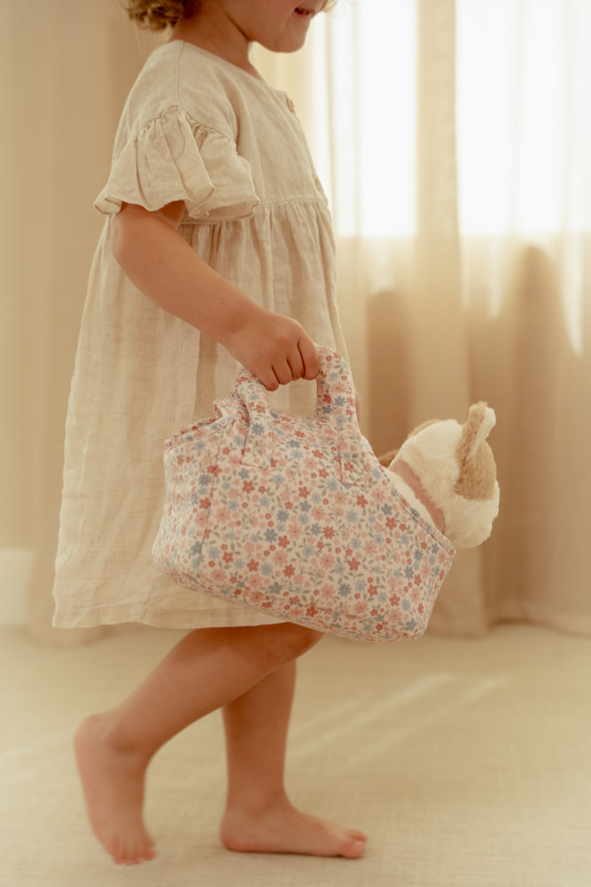 Peluche chat avec sac de transport - Marley