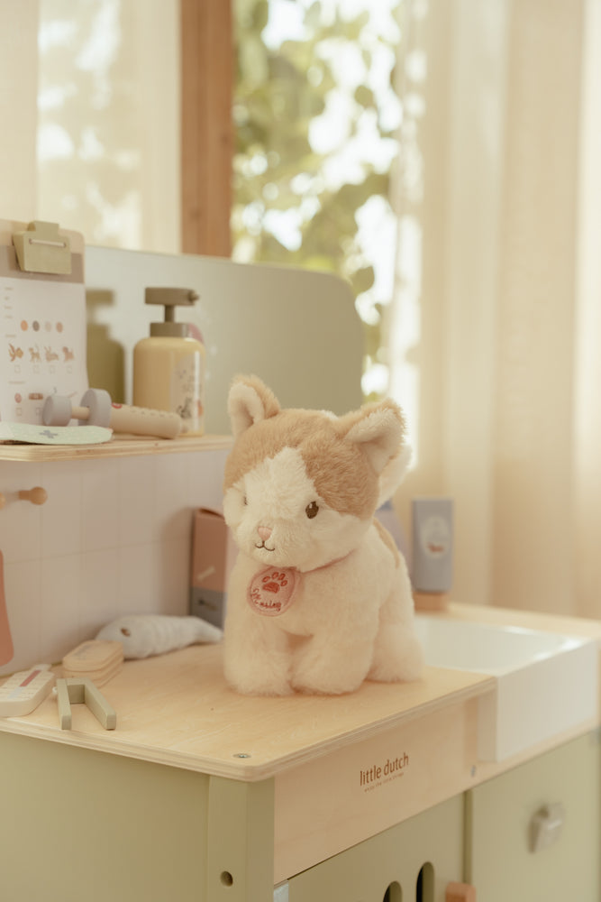 Peluche chat avec sac de transport - Marley