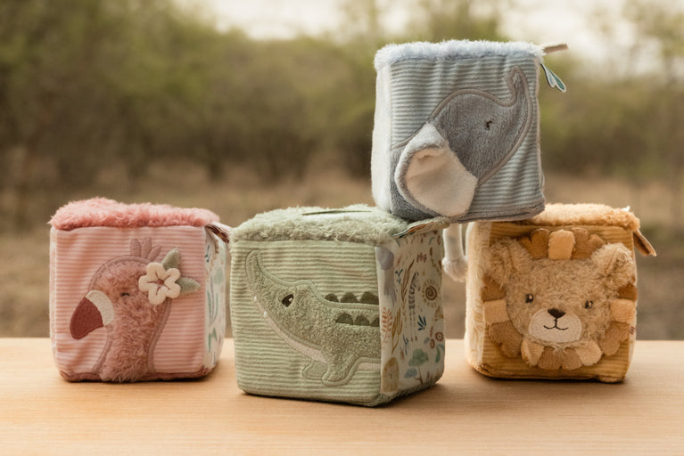 Lot de 4 cubes doux - Safari Friends