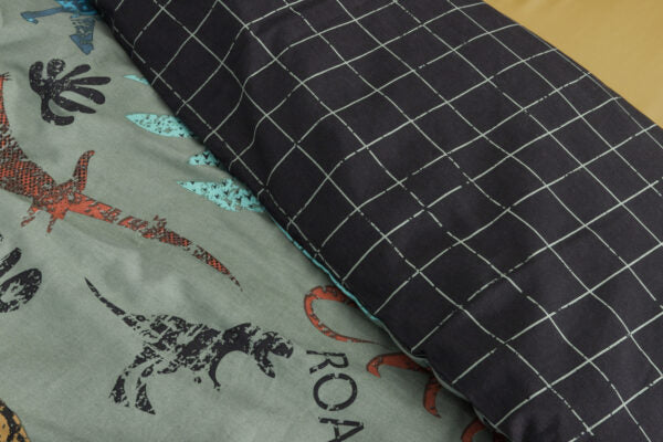 Parure de lit (Housse de couette + 1 Taie d’oreiller) 140 x 200 cm Coton imprimé TRIAS