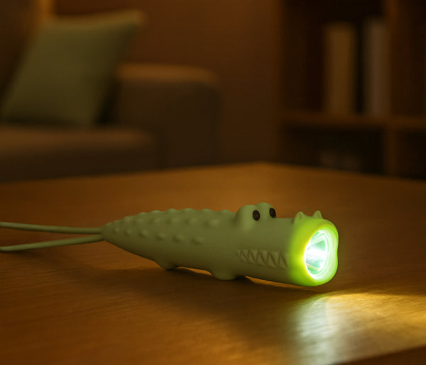 Lampe torche en silicone - crocodile