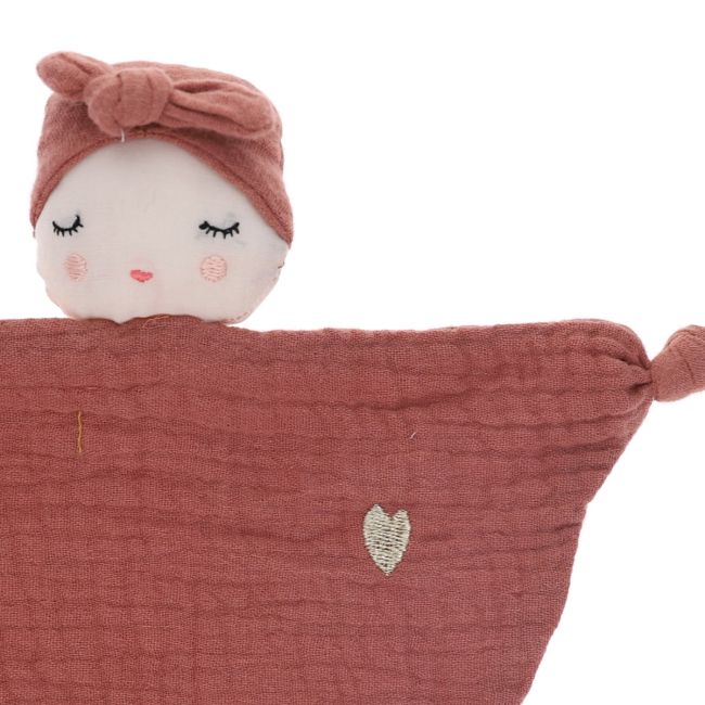 Doudou plat lutin terracotta