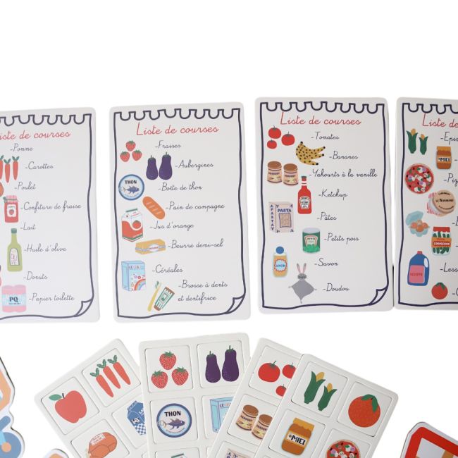 Jeu mémo loto liste de courses