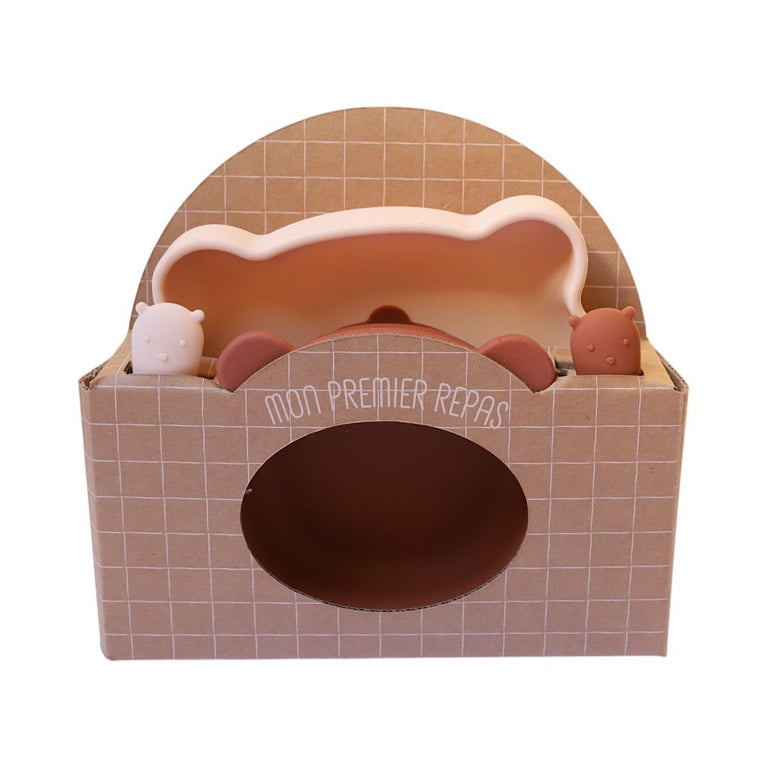 Coffret premier repas bébé silicone - Petit déj