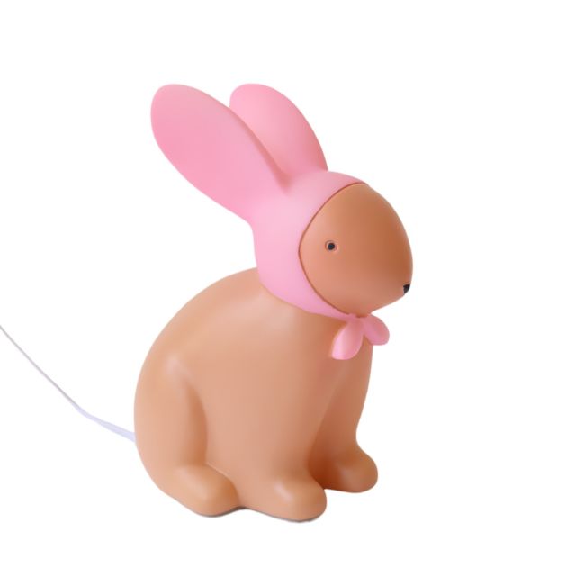 Lampe lapin rose - Chichi pompon