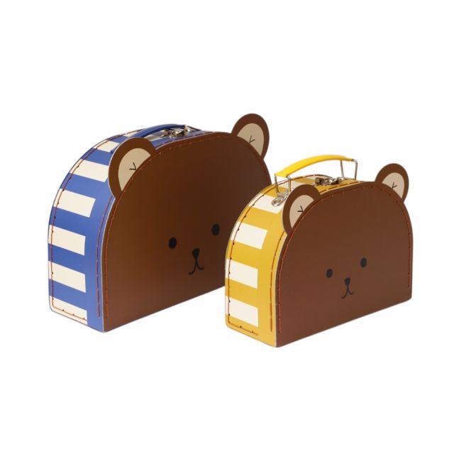 Set de 2 valisettes ours - Petit déj