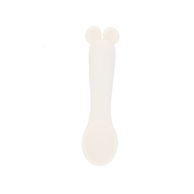 Cuillère en silicone écru - Petite souris