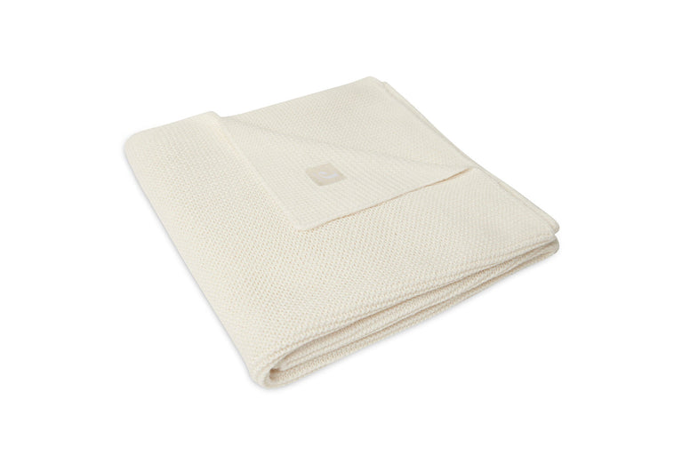 Couverture 75x100cm - Basic Knit - ivoire