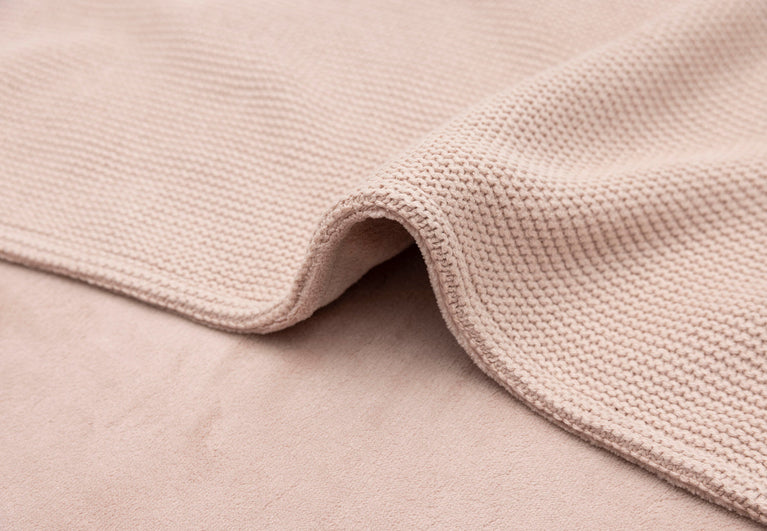 Couverture polaire 75x100cm - Basic Knit - Rose
