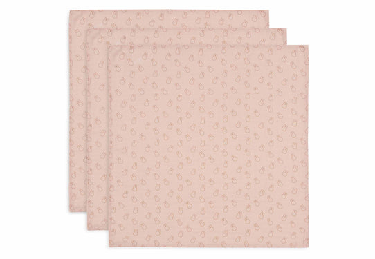 Lange Gaze de Coton Small 70x70cm Miffy Silhouettes - Wild Rose - 3 Unité