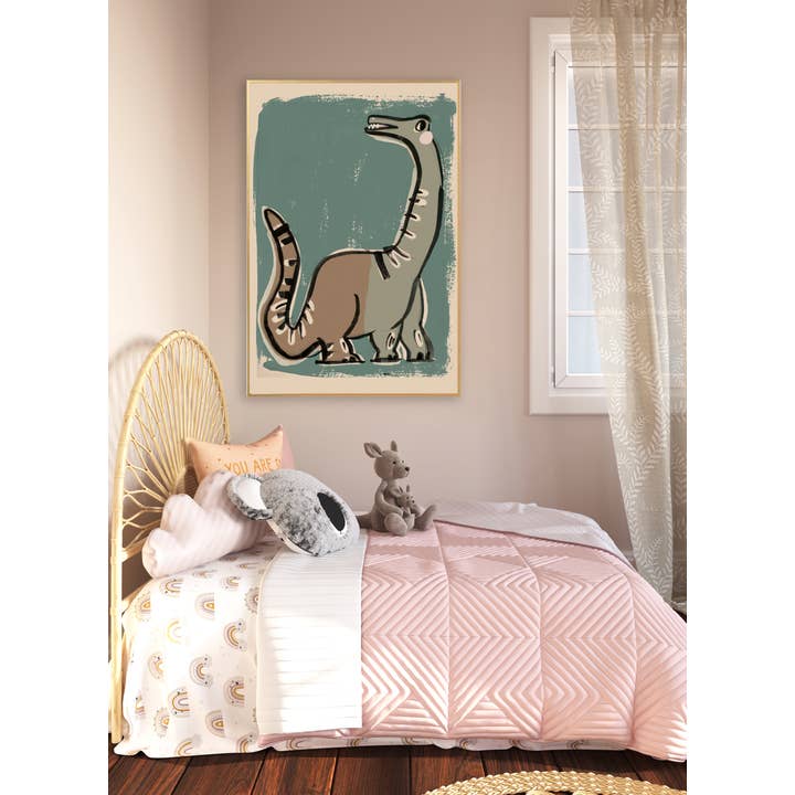 Affiche déco - Dino green
