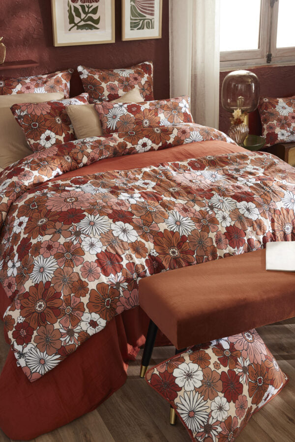 Taie d’oreiller 50 x 70 cm Gaze de coton imprimée ANNA