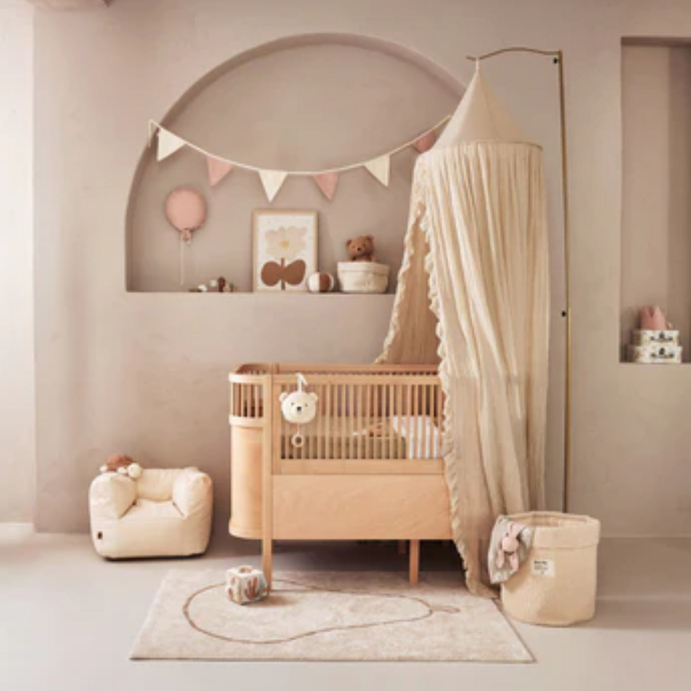 Guirlande avec fanions - Rose/Ivory