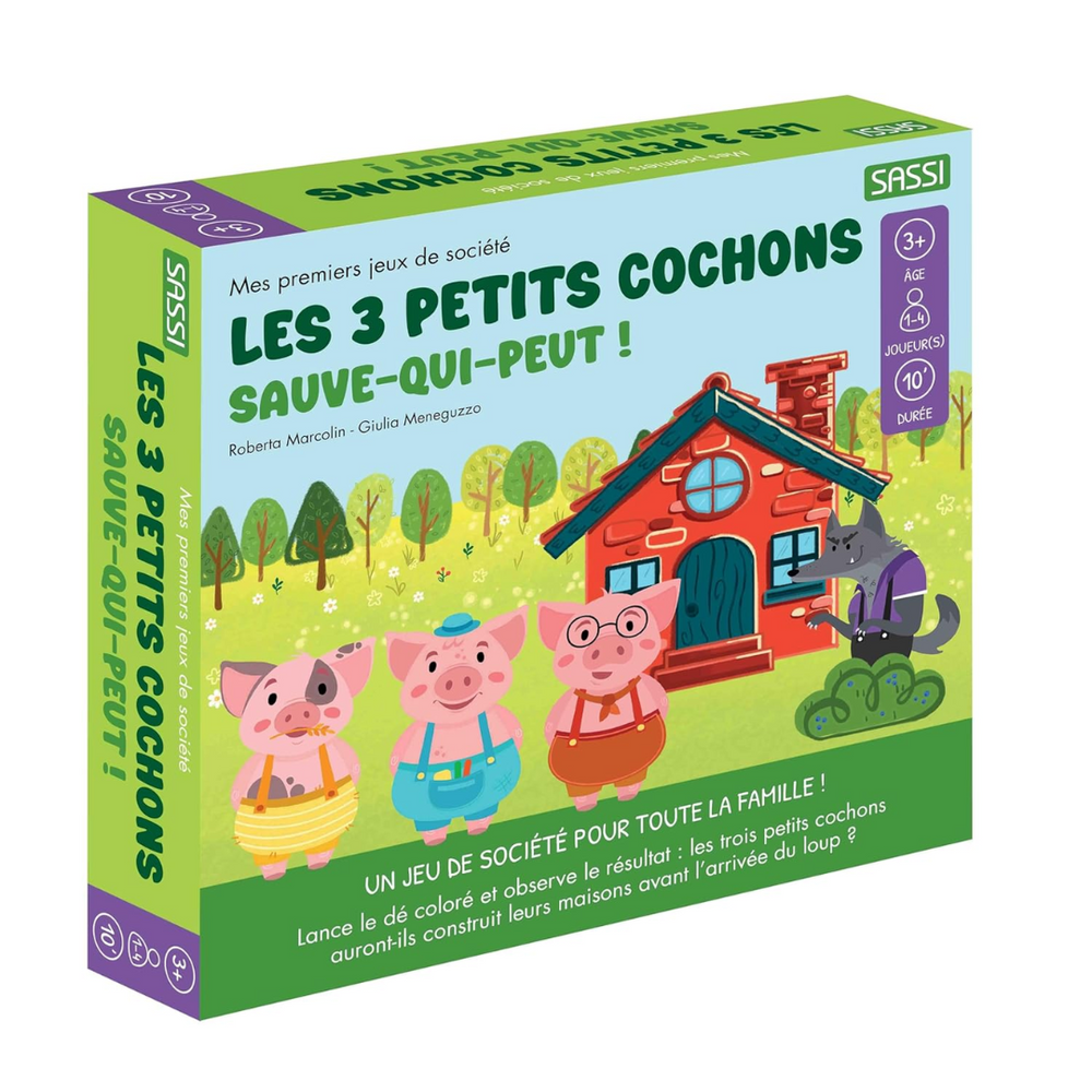 Premiers jeux de société - Les 3 petits cochons. Sauve-qui-peut !