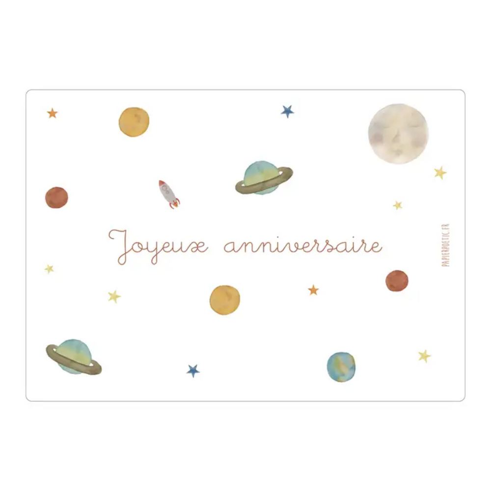 Carte anniversaire "Astres"