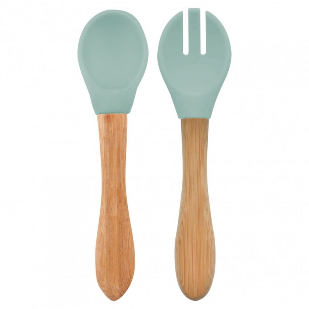 Couverts silicone/bambou tilleul