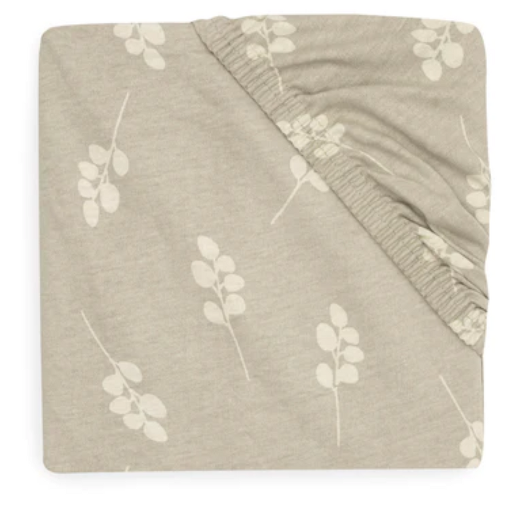 Drap housse 60x120cm - Twig vert olive