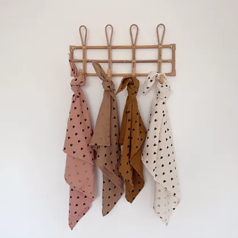 Lange / foulard cœur - camel