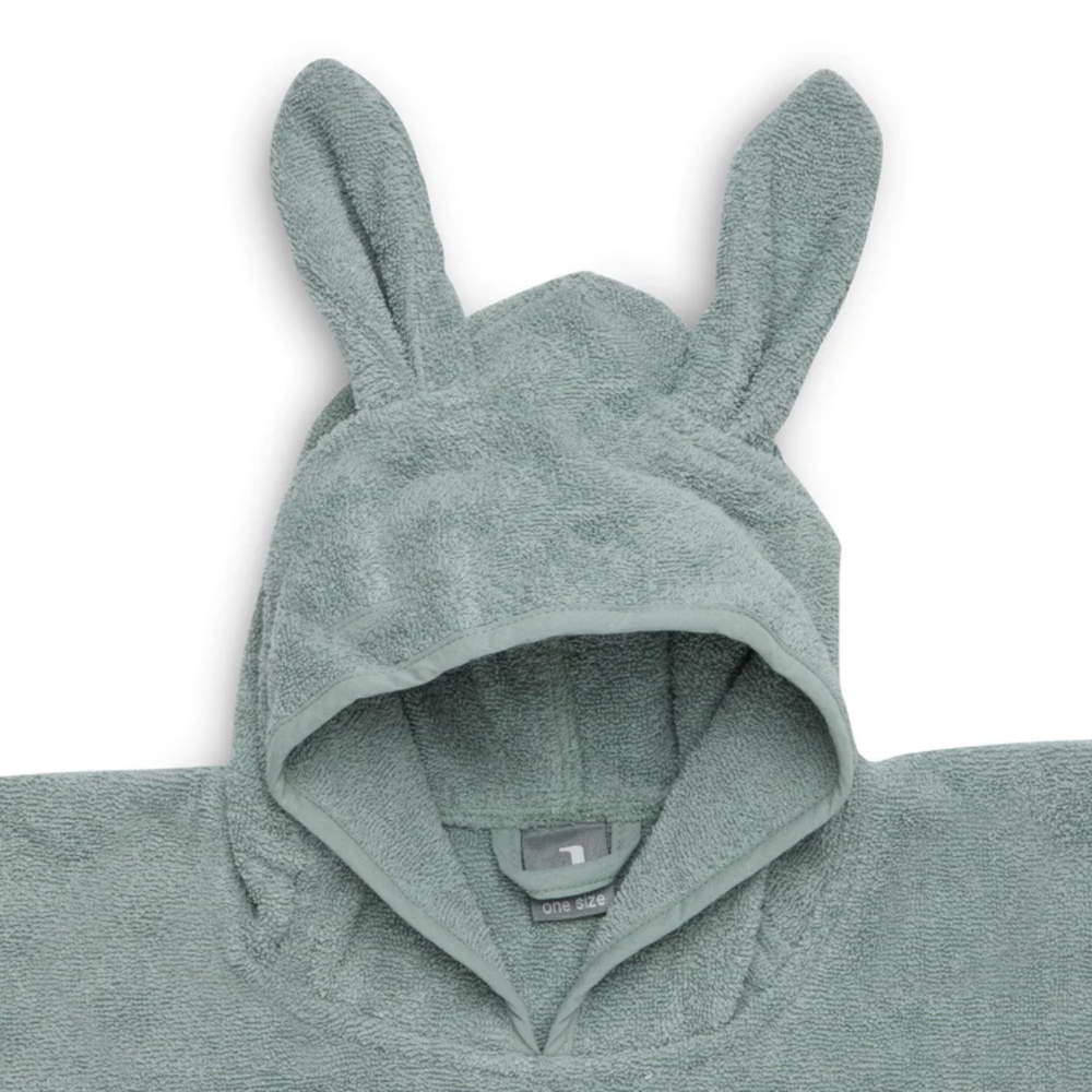 Poncho oreille de lapin - vert cendre