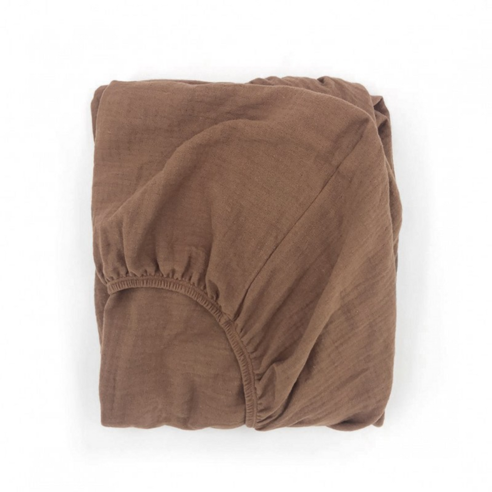 Housse de matelas à langer - caramel
