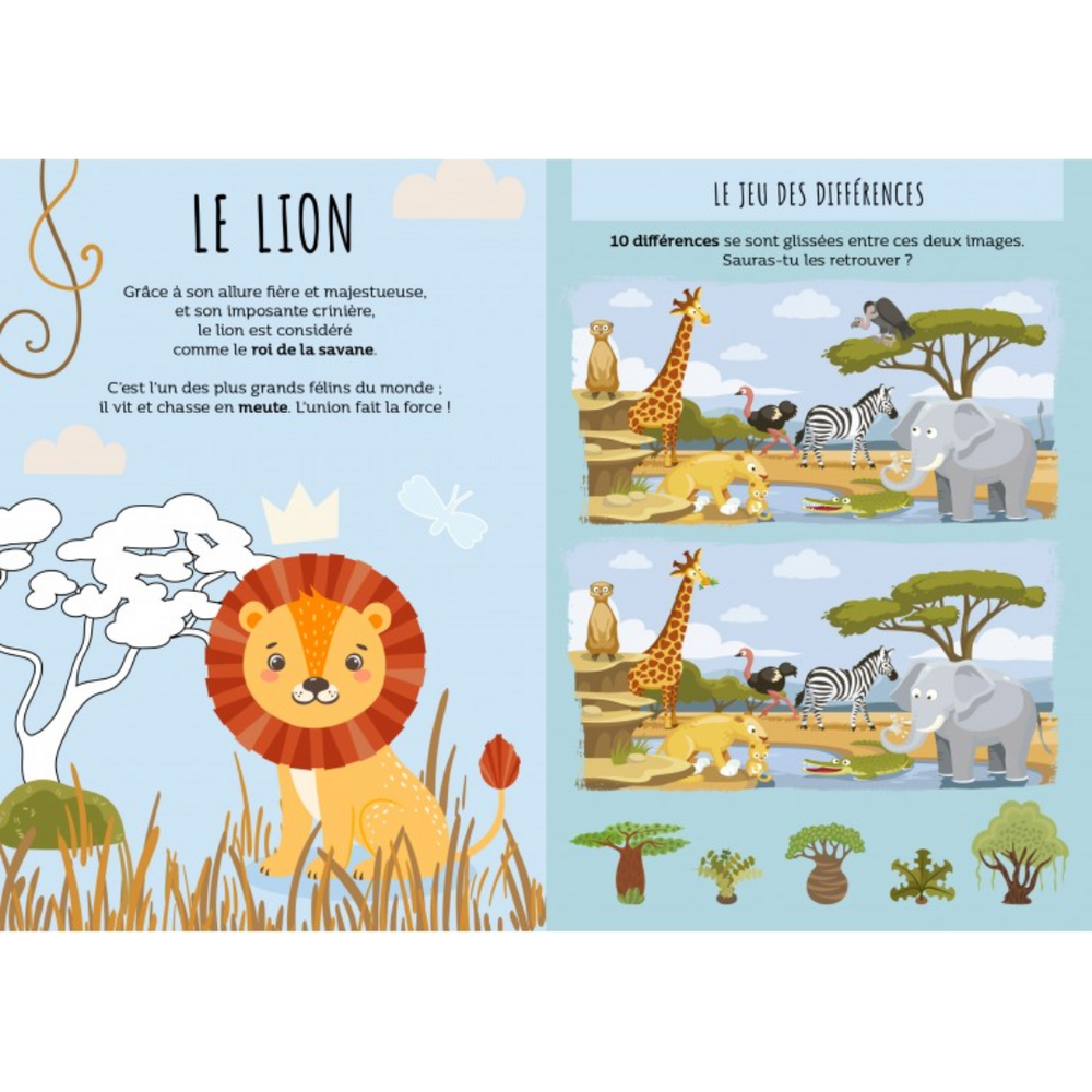 Stickers et activités - La savane