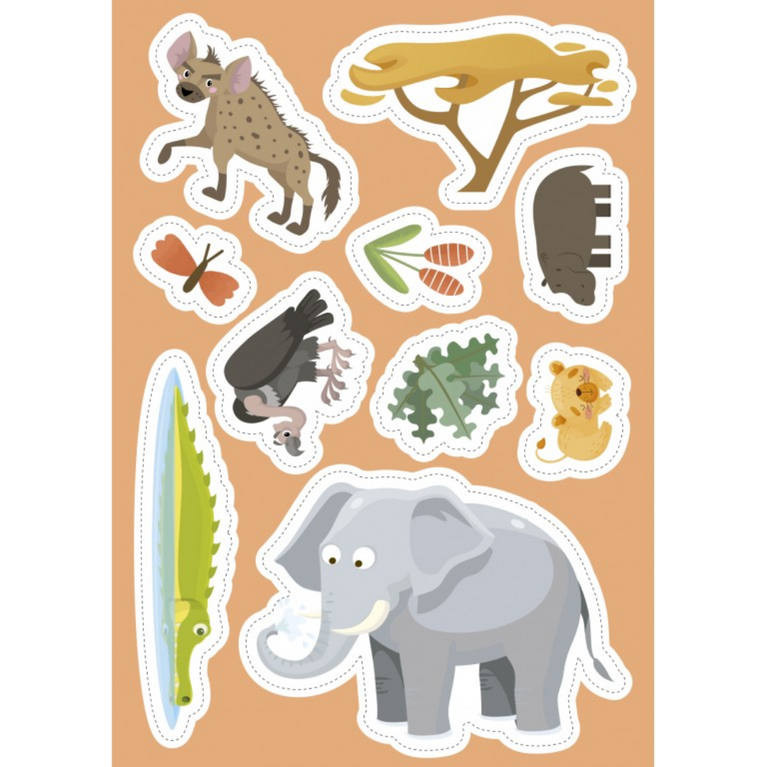 Stickers et activités - La savane