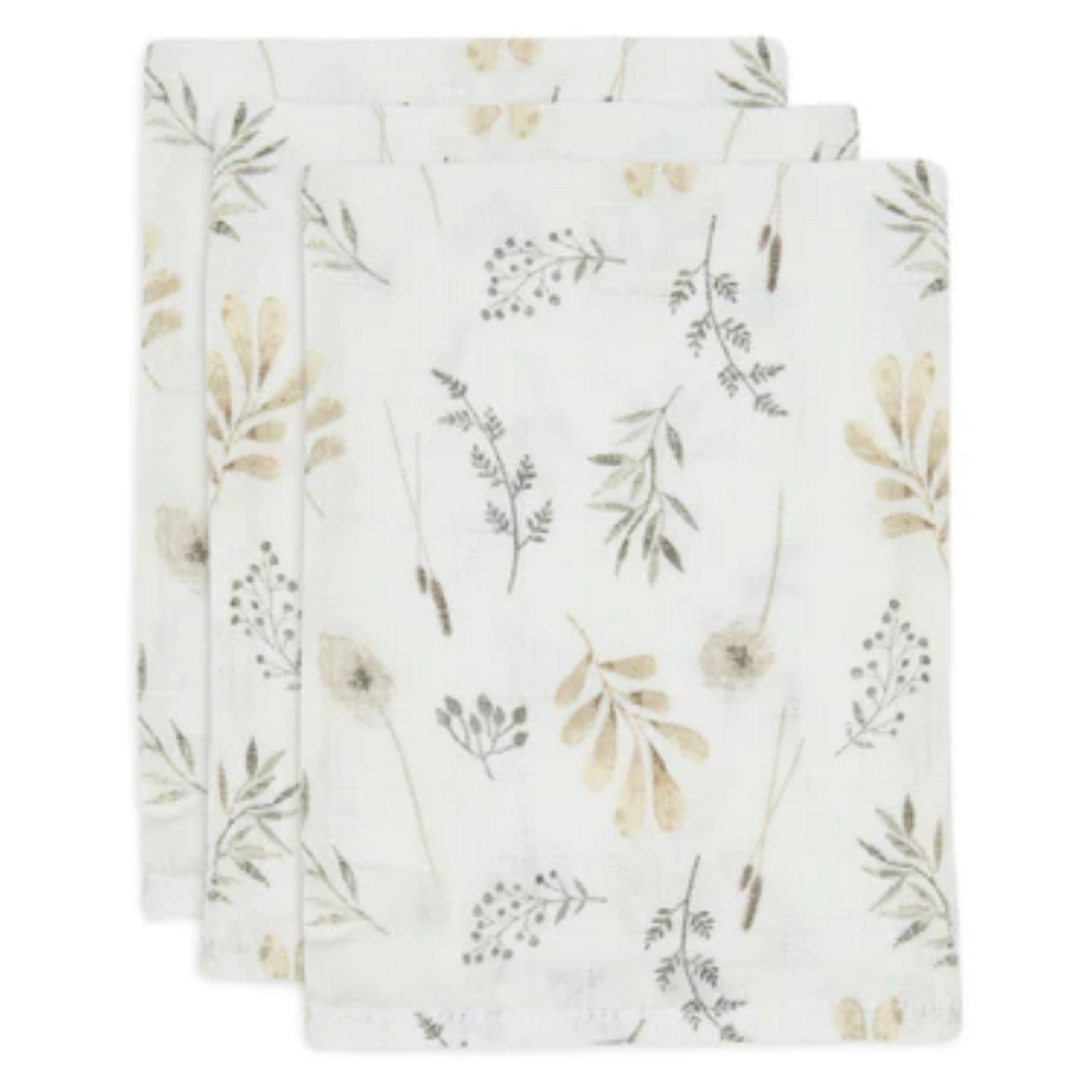 3 gants de toilette - wild flowers