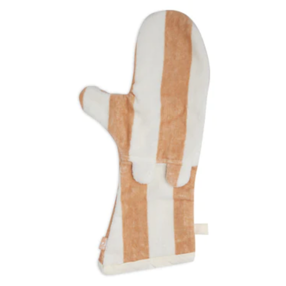 Gant de Toilette Éponge Stripe Biscuit