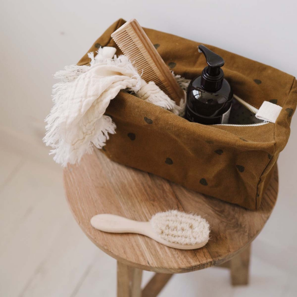 Trousse de toilette coeur - cumin