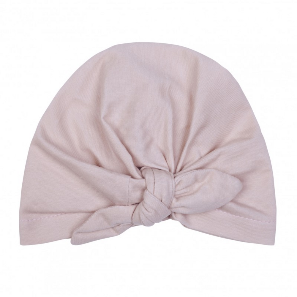 Bonnet naissance forme turban nude