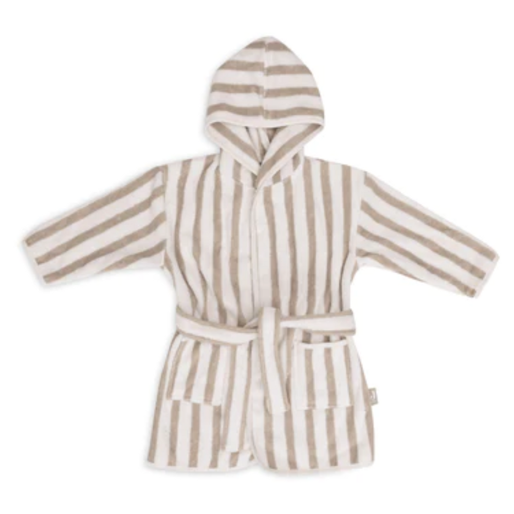 Peignoir Stripe Éponge - Olive Green