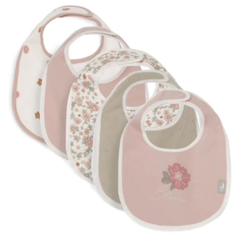 Bavoir Retro Flowers - 5 Unités
