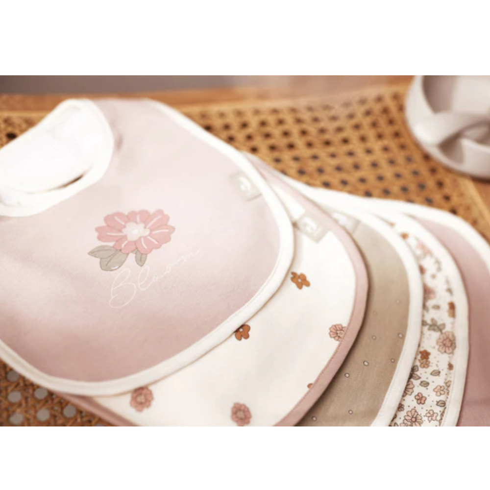 Bavoir Retro Flowers - 5 Unités