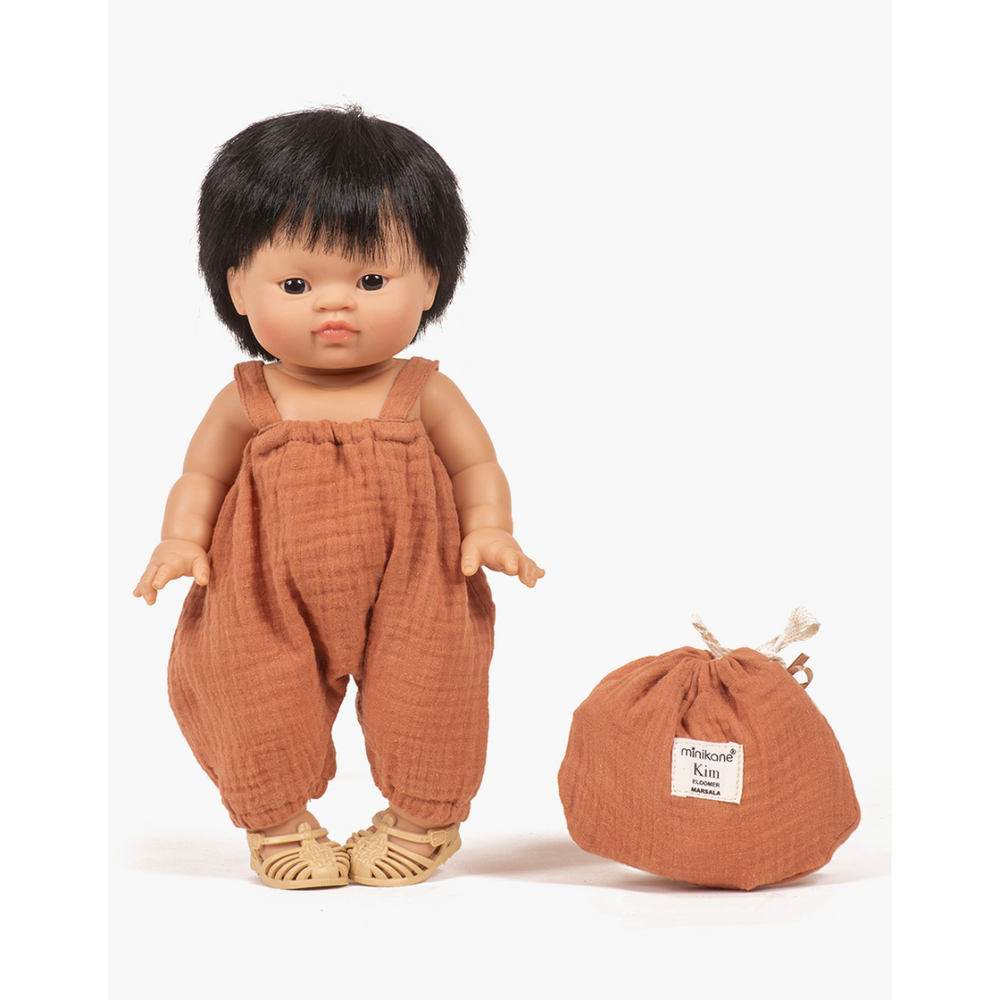 Bloomer Kim en gaze de coton marsala avec pochon