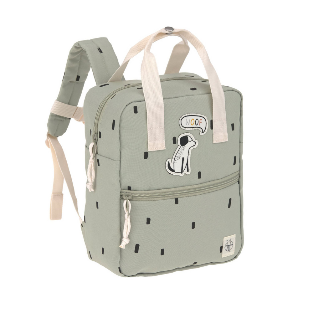 Sac à dos carré de la maternelle - Happy Prints, olive