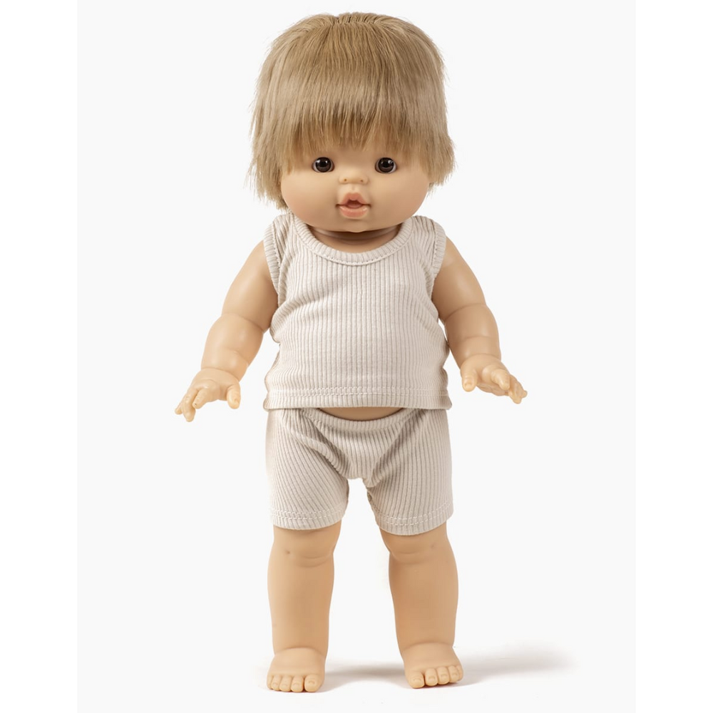 Poupée minikane debout 37cm - Archie en dessous marcel lin