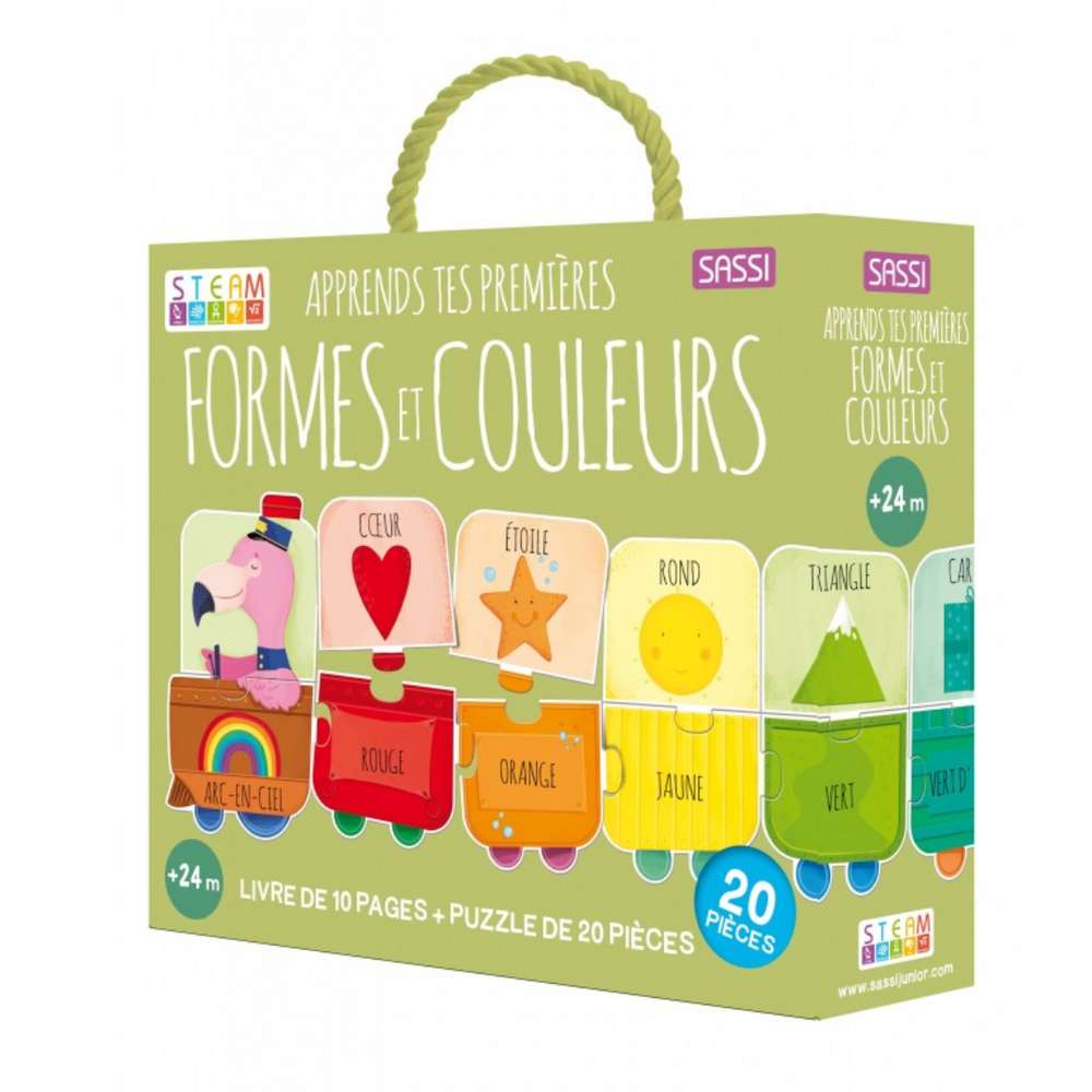 Puzzle & Livre - Apprends tes formes & couleurs