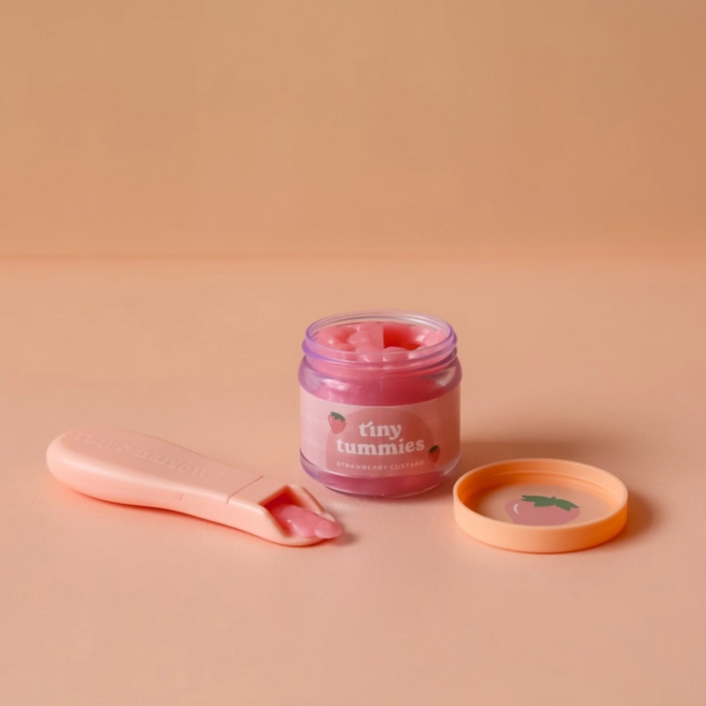 Ensemble bocal et cuillère à crème à la fraise Tiny Tummies