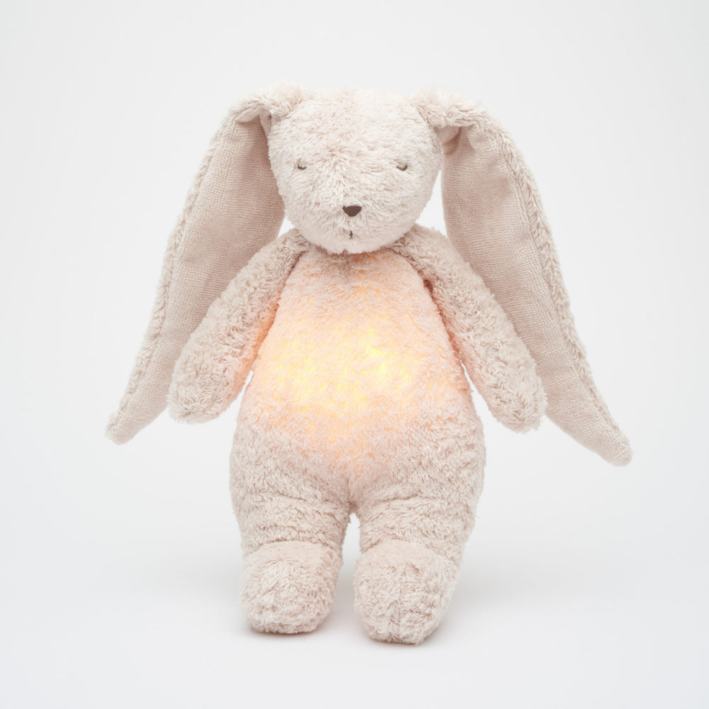 Moonie – lapin nature bio avec sons & lumières rose blush