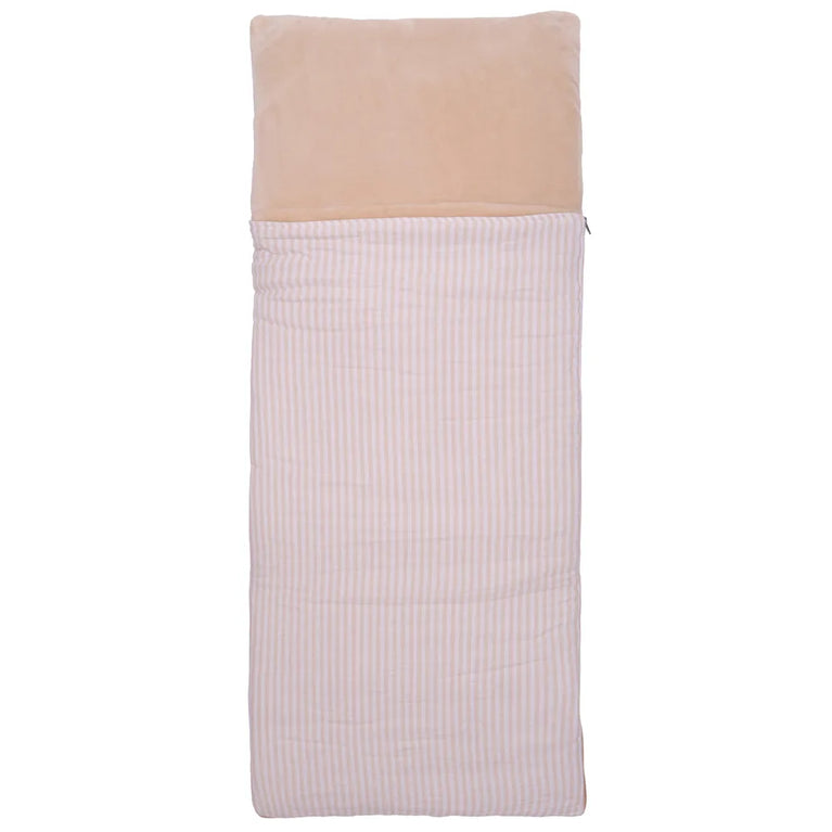 Sac de couchage enfant pliable & nomade rayé galet