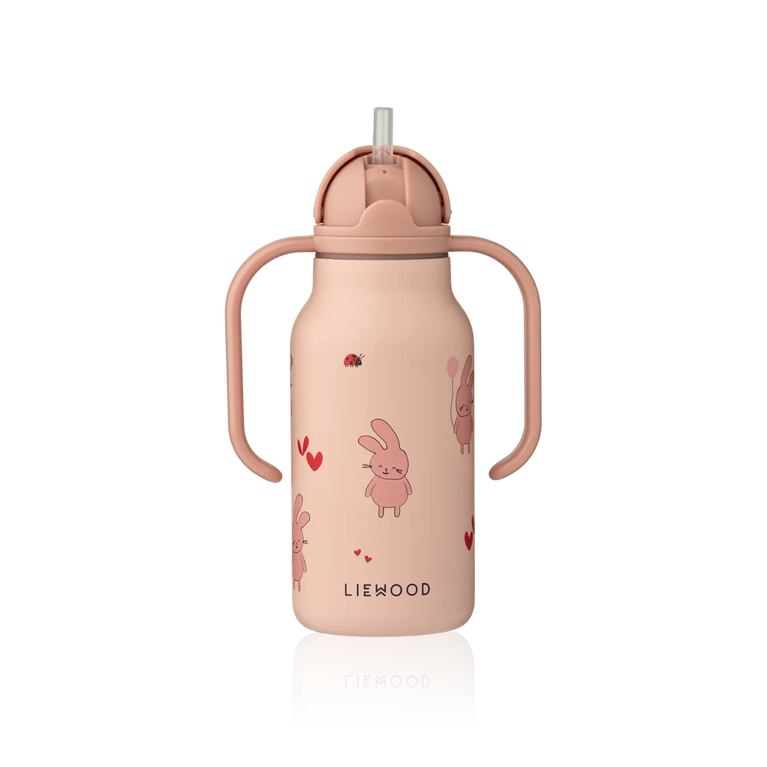 Gourde isotherme 250ml - enfant sauvage rosey