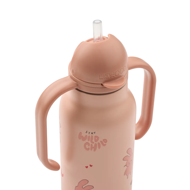 Gourde isotherme 250ml - enfant sauvage rosey