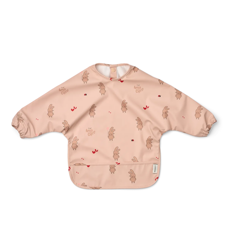 Bavoir à manches - Enfant sauvage rosey