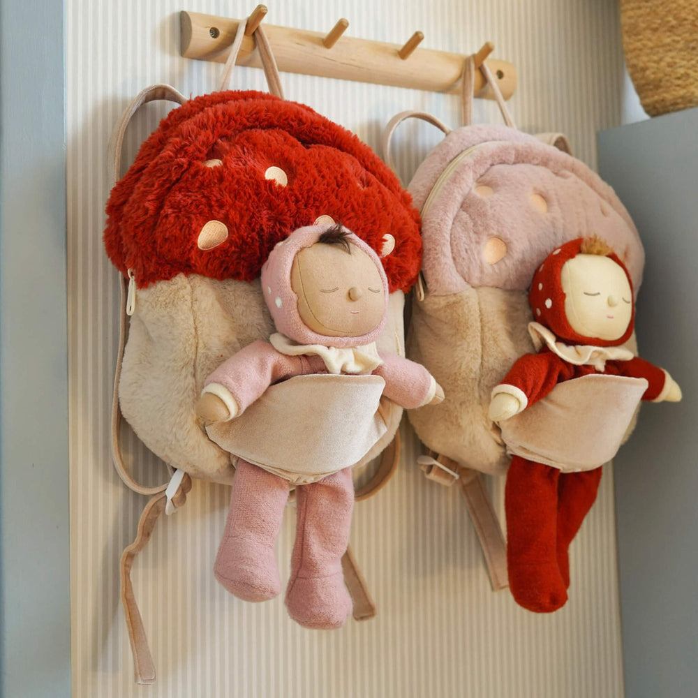 Sac à dos champignon enfant - porte poupée
