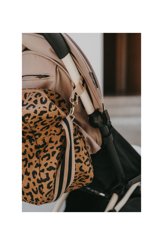 Attache poussette - beige et noir